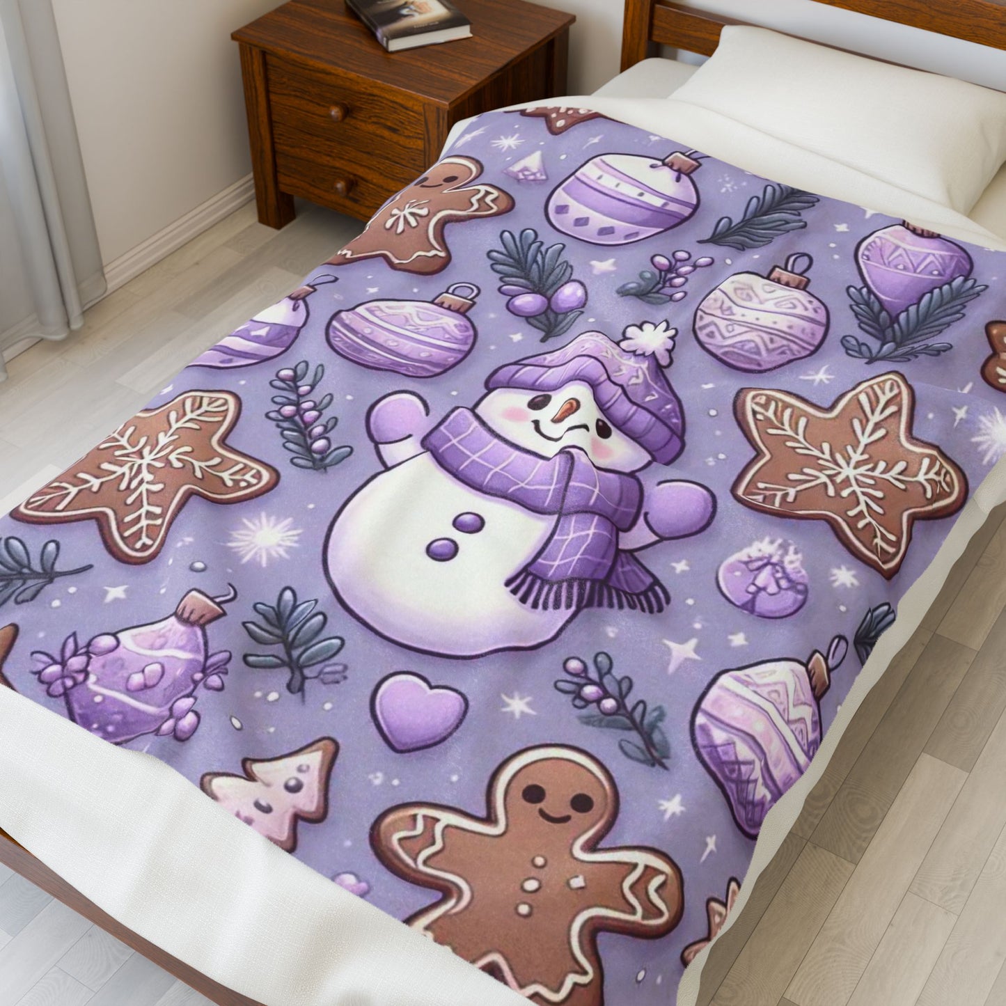 Cozy Winter Snowman Blanket